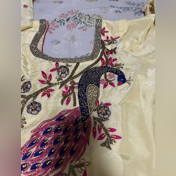 Beautiful peacock design punjabi suit - Picture 4 of 7